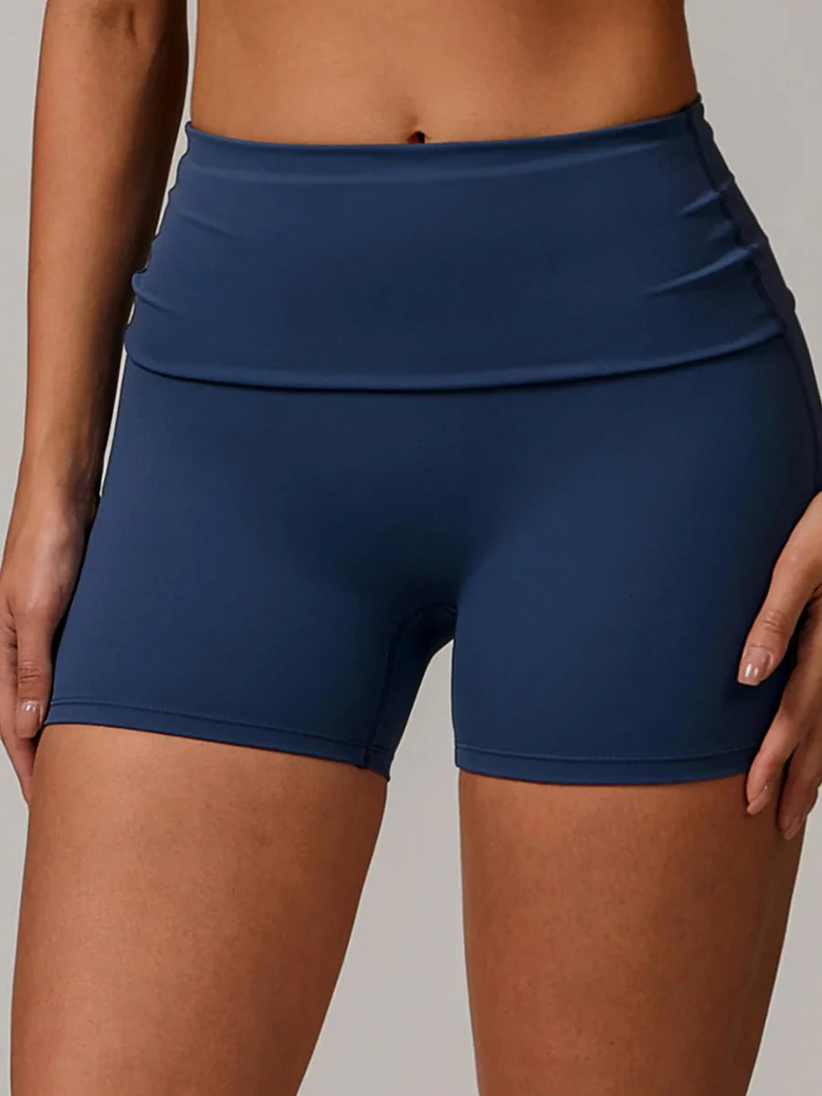 Eco-Recycled Quick-Dry High-Waisted Yoga Shorts