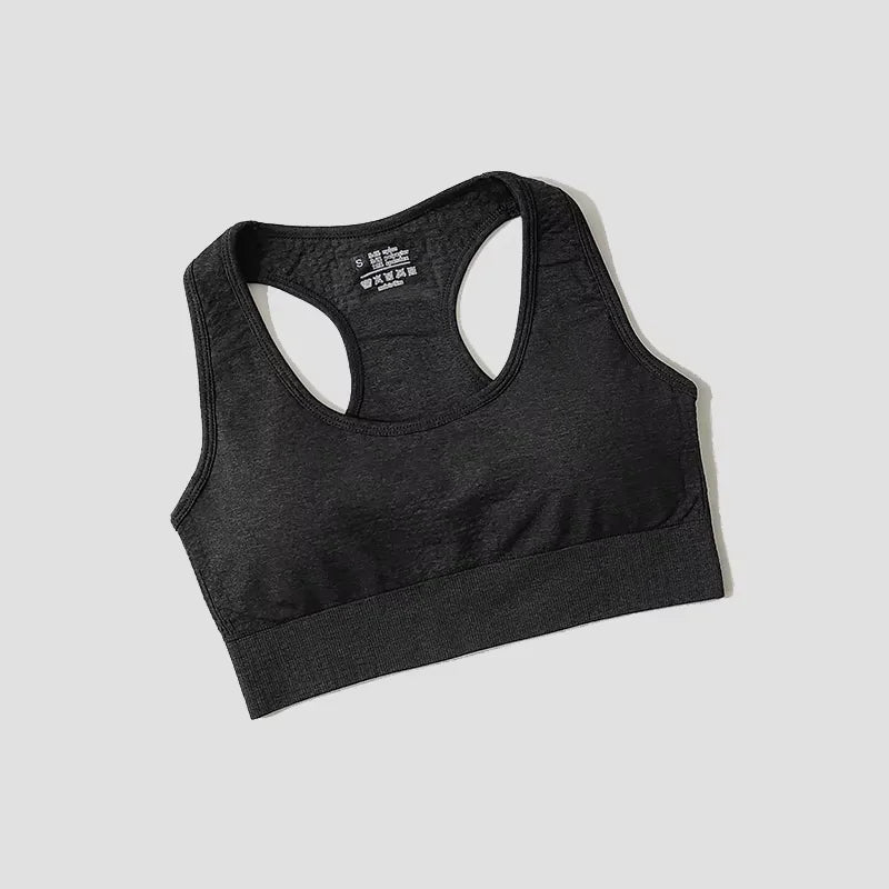 Women’s High Impact Seamless Sports Bra – Padded Push Up Crop Top for Running, Gym & Yoga-1