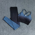 Ombre Gym Set Women Sport Suit Fitness Wear Sportswear Seamless Leggings Padded Sports Bras Yoga Sets Workout Clothing-5