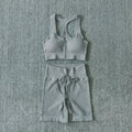 Conjunto Performance™ | Set Deportivo Seamless con Chaqueta, Top y Leggings de Cintura Alta